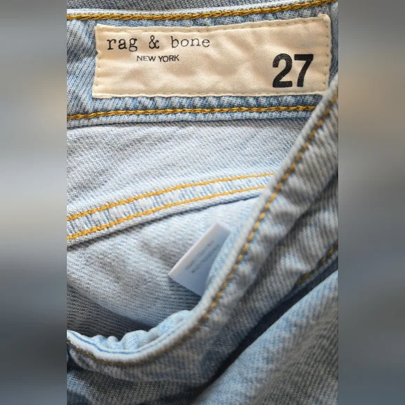 Rag & Bone Women's 27/4 Dre Low Rise Boyfriend Light Wash Denim Jean - Picture 5 of 7